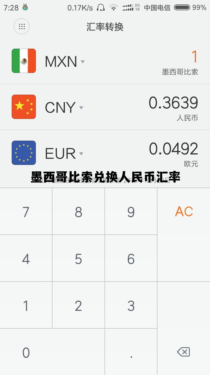 墨西哥比索兑换人民币汇率走势七月初七，墨西哥比索兑换人民币汇率
